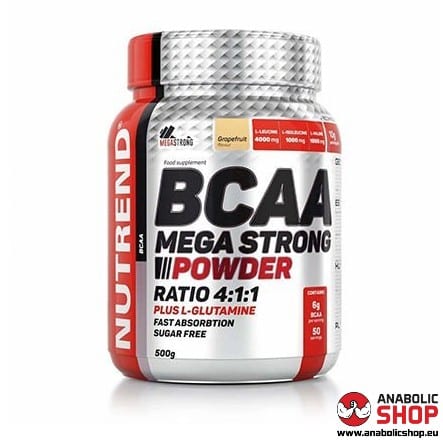 Nutrend Mega Strong BCAA 4:1:1 Aminoskābes 500 grami