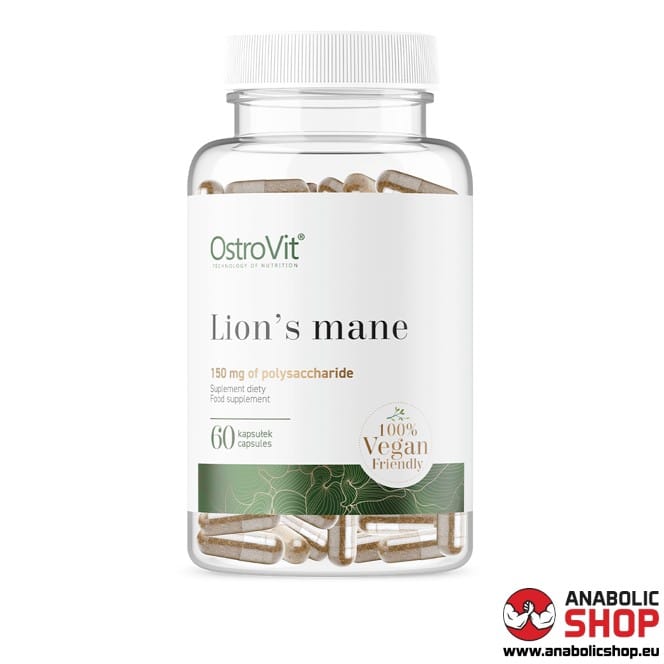 OstroVit Lion's Mane VEGE Hericium sēņu ekstrakts 60 kapsulas