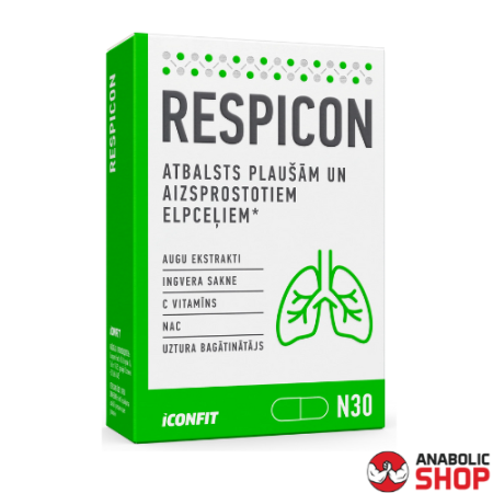 ICONFIT Respicon - Atbalsts plaušām un elpceļiem ar aizsprostojumiem, N30