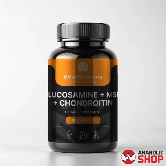 VitalHarmony Glucosamine + MSM + Chondroitin Glikozamīns + MSM + Hondroitīns 90 kapsulas