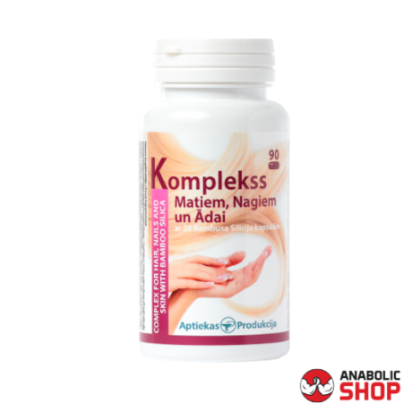 Aptiekas Produkcija Komplekss Matiem, Nagiem un Ādai ar 30 Bambusa Silīcija kapsulām 60 + 30 kapsulas