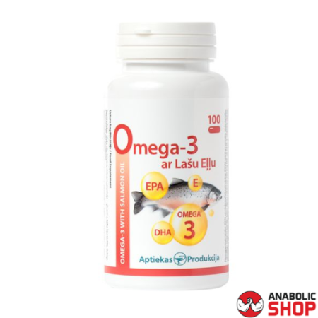 Aptiekas Produkcija Omega-3 ar Lašu eļļu 100 kapsulas