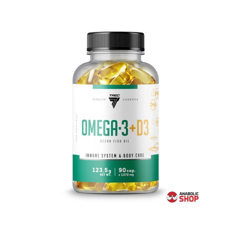 TREC Vitality Lifestyle OMEGA-3 + D3 vitamīns (90 kap.)