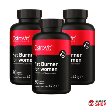 Komplekts 3 gab Ostrovit Fat Burner For Women Tauku dedzinātājs sievietēm 60 kapsulas